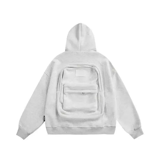 Hooded Backpack Sweatshirt – 2025 Collection Casual Sportswear with Loose Shoulder Sleeves